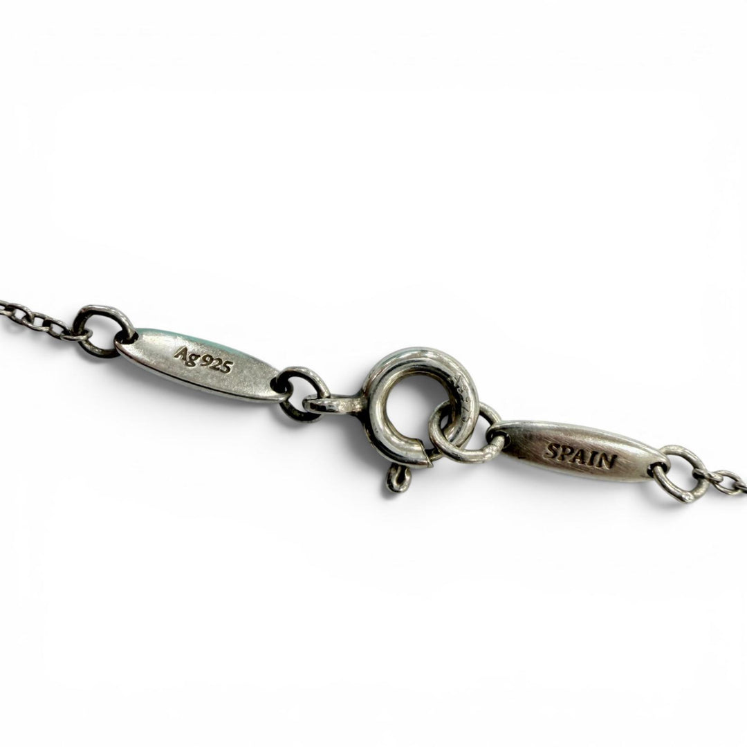 美品☆TIFFANY&amp;Co. ティファニー ダブルオープンハート エクストラミニ ネックレス 925 750（YG） シルバー イエローゴールド 重量2.4g