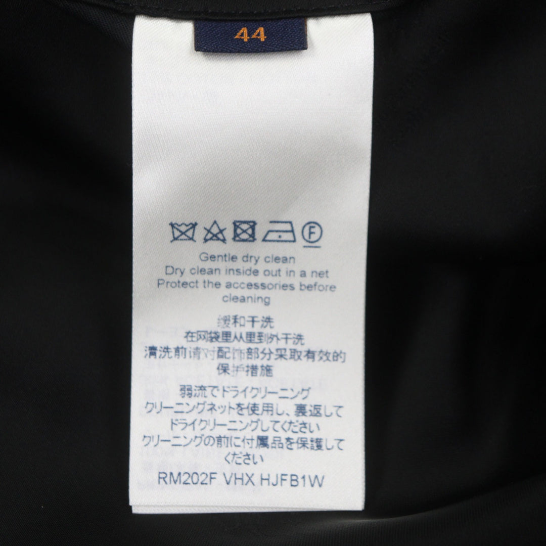 未使用品▼LOUIS VUITTON ルイヴィトン 20AW HJF81W ウール100% 迷彩LVフラワー柄 ロゴ入ボタン 比翼仕立 ジャケット ブルゾン 44 正規品