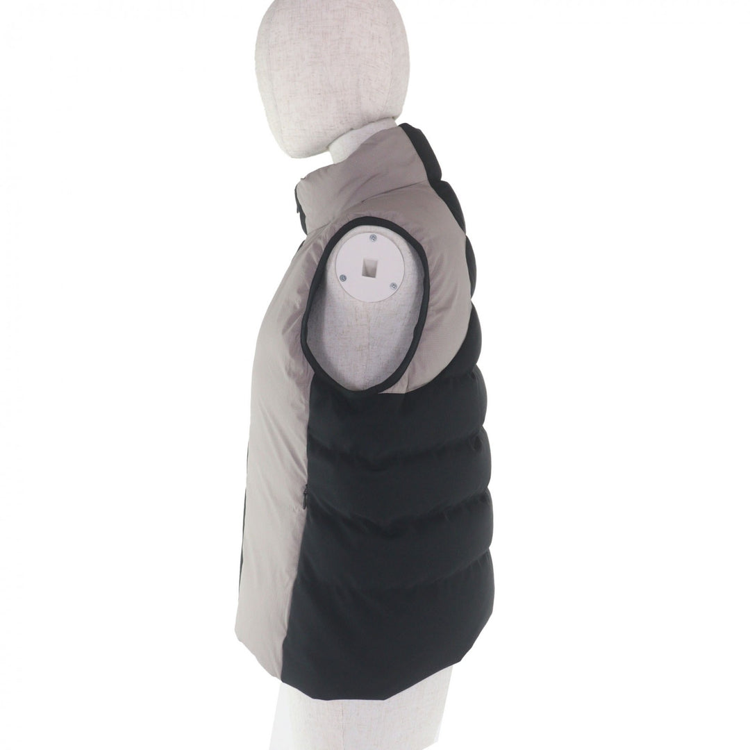 極美品▼MONCLER モンクレール 2021年製 LYTHRUM ロゴ入り バイカラー WZIPUP ジレ ダウンベスト グレー ブラック 2 正規品 レディース