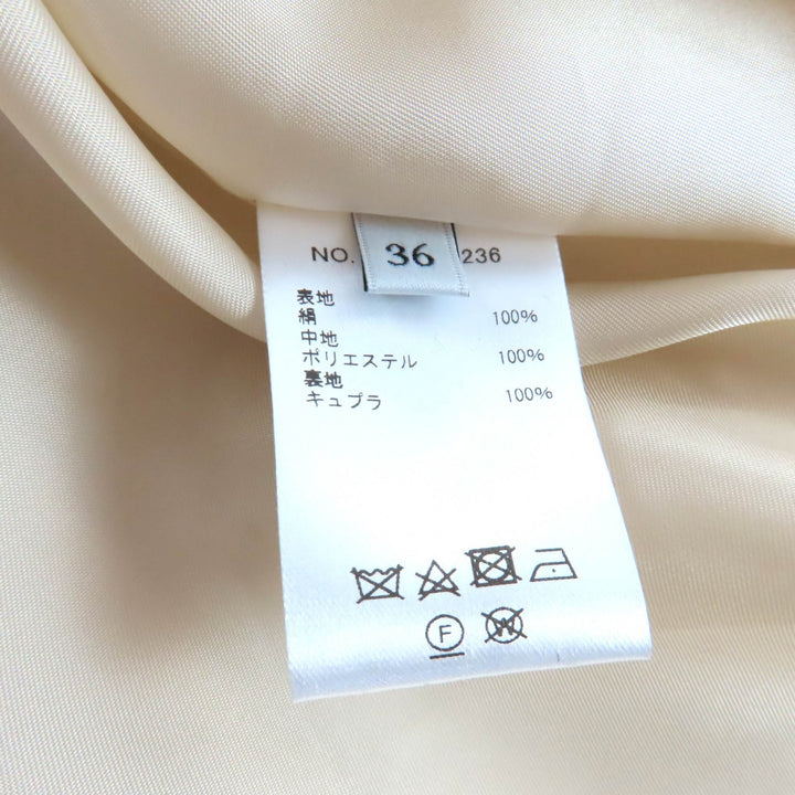 未使用品★ebure エブール 3410300236 シルク100％ オーガンジー レース ノースリーブ ロング ワンピース 36 正規品 定価165000円