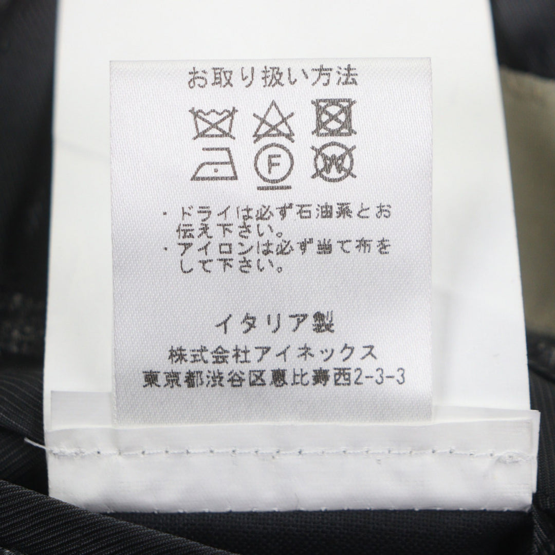 未使用品▼DEPETRILLO デ ペトリロ ウール100% チェック柄 シングルスーツ セットアップ グレー 46 イタリア製 正規品 メンズ ビジネス◎