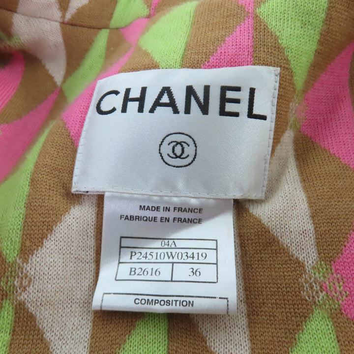 美品★CHANEL シャネル ヴィンテージ 04A P24510 アルパカ混 ココボタン付 フロントオープン リボンツイード ジャケット 36 正規品