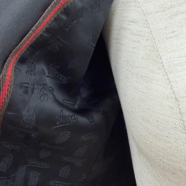 極美品◇GUCCI グッチ ウール クレストロゴボタン ホースビット ブレザー テーラードジャケット 黒 38 イタリア製 正規品 レディース