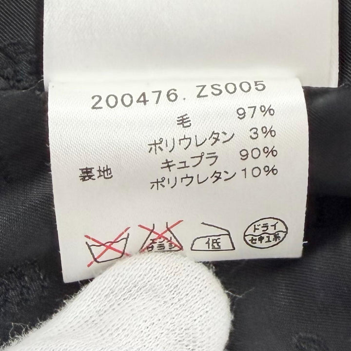 極美品◇GUCCI グッチ ウール クレストロゴボタン ホースビット ブレザー テーラードジャケット 黒 38 イタリア製 正規品 レディース