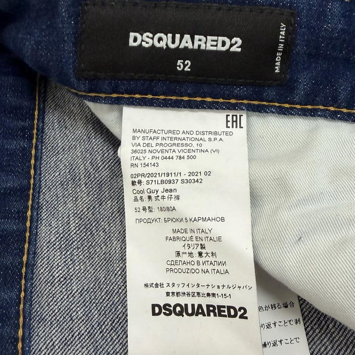 【ドンドン見直し】美品□DSQUARED2 ディースクエアード S71LB0937 Cool Guy Jean デニムパンツ インディゴブルー 52 イタリア製 正規品