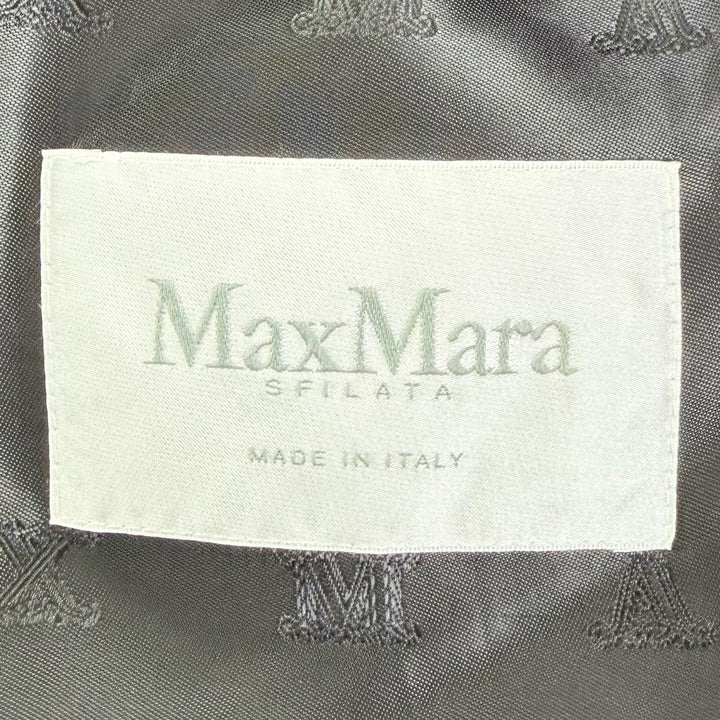 極美品◇Max Mara マックスマーラ 2025年製 25212762536 BORMIDA テディベア アルパカ シルク混 ベストコート 黒 42 イタリア製 正規品