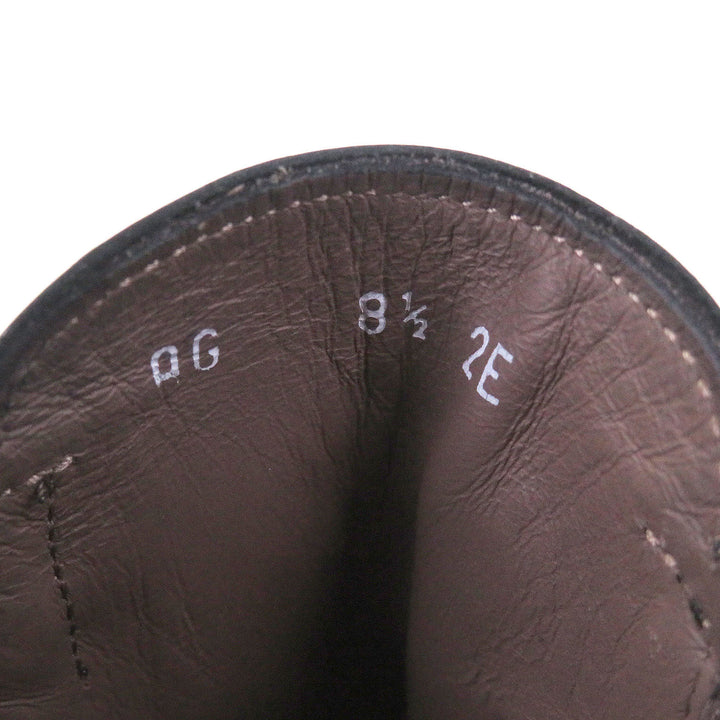 美品□Salvatore Ferragamo サルヴァトーレフェラガモ レザー ガンチーニ シルバー金具 レースアップ アンクルブーツ 黒 8.5 イタリア製