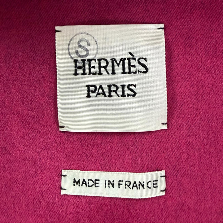 極美品◇HERMES エルメス 23SS 3E0207DC カシミヤ シルク混 セリエボタン付き ジャケット パープル ピンク 34 フランス製 レディース