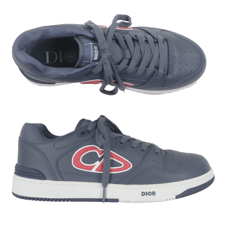 極美品▼DIOR STONE ISLAND ディオール オム ストーンアイランド 24SS B57 レザー 1947足限定 ローカットスニーカー ブルー 44 メンズ