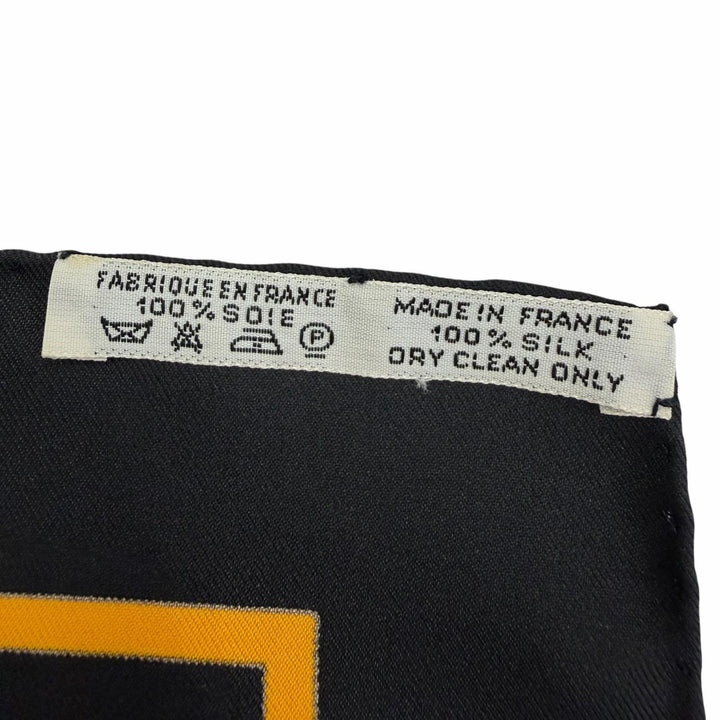 極美品☆HERMES エルメス カレ90 IN SALZBURG ザルツブルグにて シルク100％ スカーフ ブラック系 フランス製 レディース 箱付き