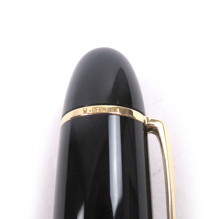 未使用品□MONTBLANC モンブラン マイスターシュテュック 149 ペン先18K Bニブ キャップ式 万年筆 ブラック ゴールド 西ドイツ製 メンズ