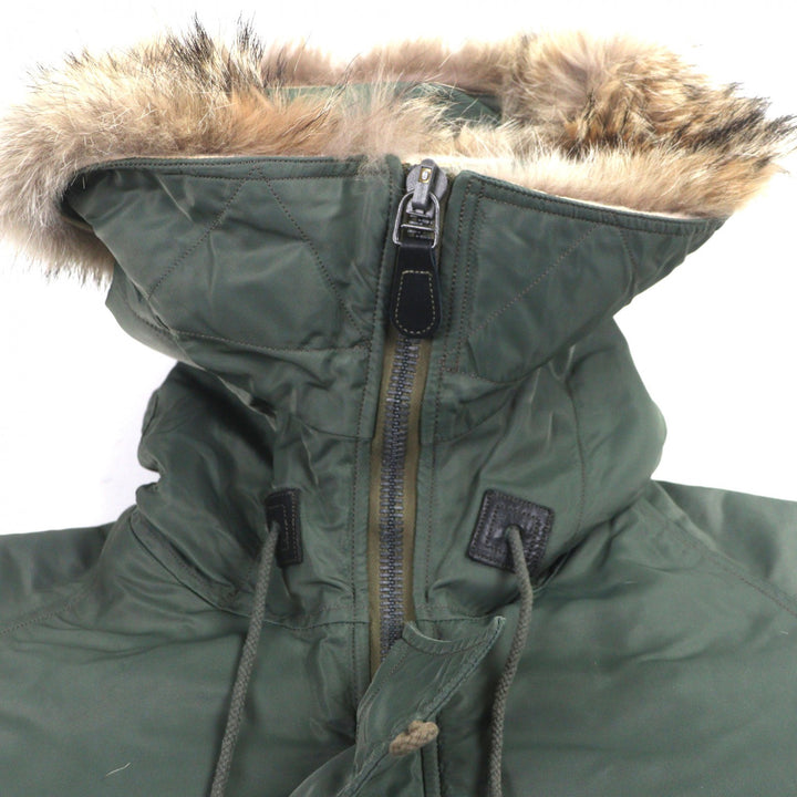 美品▼BUZZ RICKSONS バズリクソンズ BR12528 N-3B ファー・フード付き 中綿入り ジップアップ フライトジャケット L 正規品 メンズ