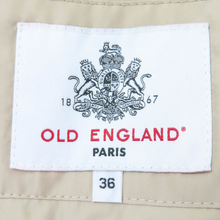 美品☆OLD ENGLAND オールドイングランド 570-50505011 ウール100％ Joshua Ellis社製生地 ダッフルコート ネイビー 36 正規品