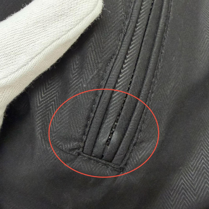 美品□HUGO BOSS ヒューゴボス GORE-TEX ヘリンボーン柄 一部ニット切替 フーデッド ナイロンコート ブラック 50 メンズオススメ◎