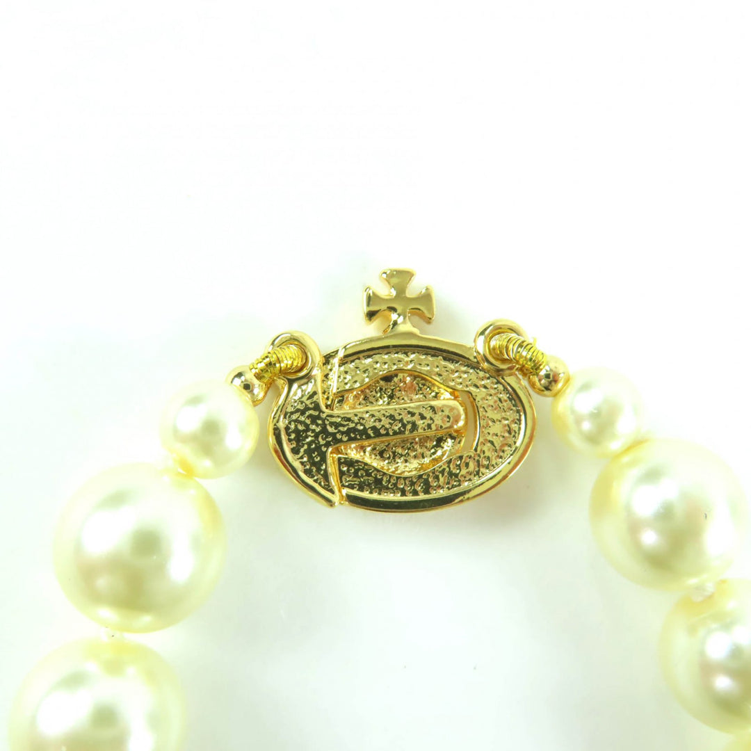 美品★Vivienne Westwood ヴィヴィアンウエストウッド ONE ROW PEARL DROP チョーカー ゴールド オーブ ネックレス 保存袋付 レディース