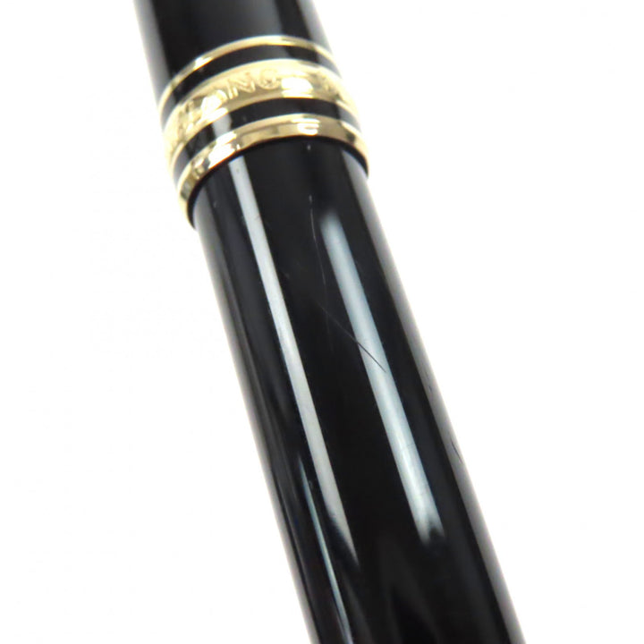 美品▼MONTBLANC モンブラン ヴィンテージ マイスターシュテュック クラシック 14K Fニブ ホワイトスター 万年筆 ブラック ゴールド