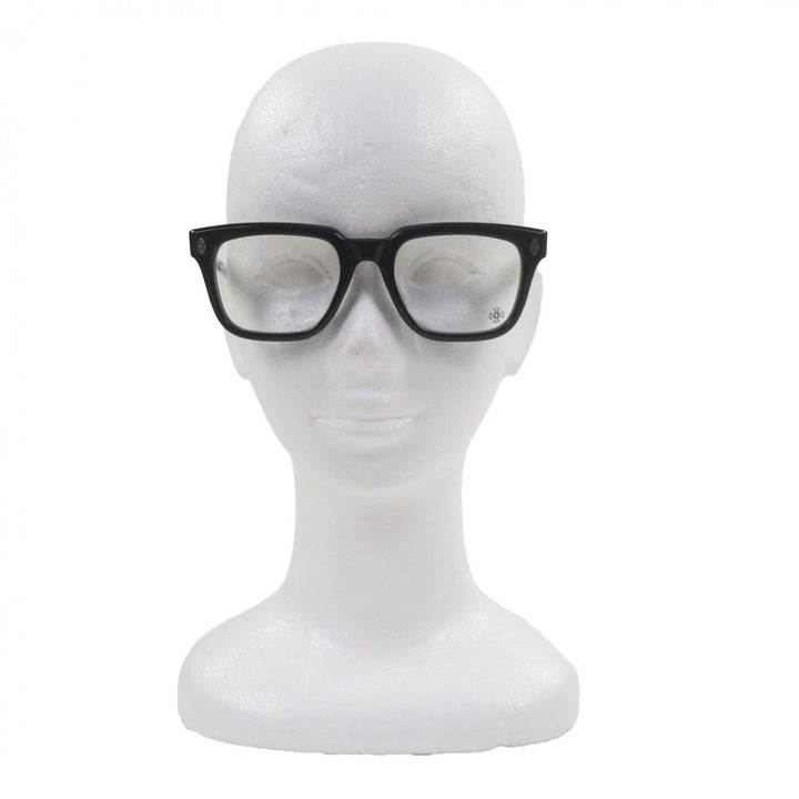 美品▼CHROME HEARTS クロムハーツ AMBIDIXTROUS 925 CHプラス ウェリントン メガネ 眼鏡 アイウェア ブラック 53□21-151 総重量43.72g