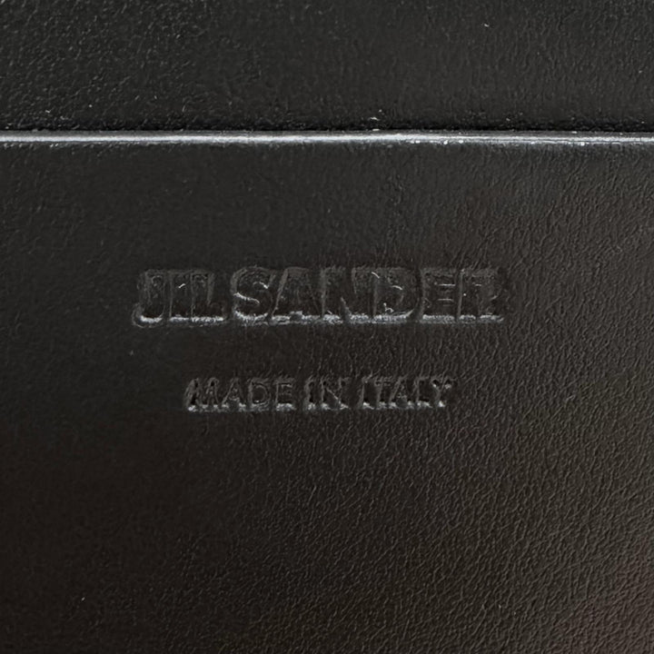 極美品▲JIL SANDER ジルサンダー ムートン レザー フォンバッグ ショルダーバッグ ブラック ホワイト イタリア製 レディース