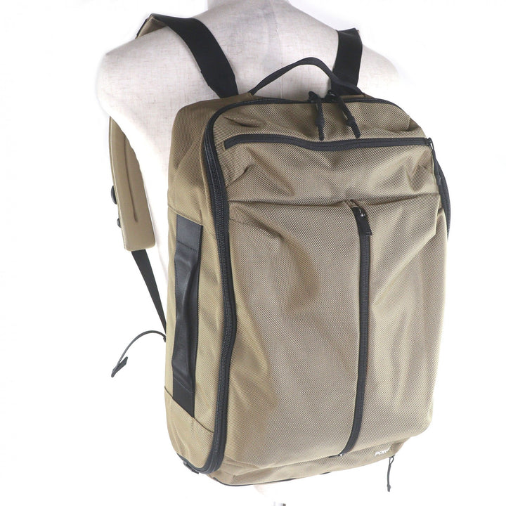 極美品□PORTER ポーター 532-17901 UPSIDE アップサイド 3WAY OVERNIGHT BRIEFCASE ブリーフケース リュックサック ベージュ 日本製