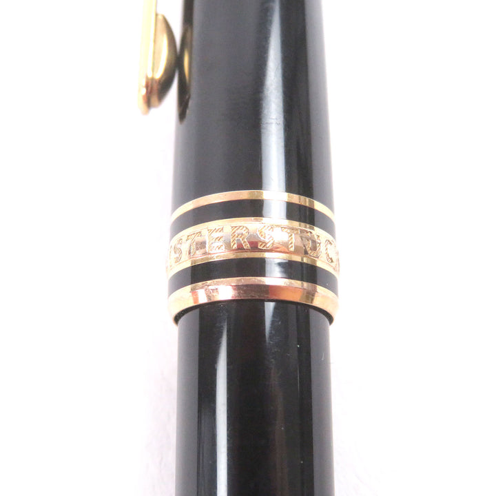 良品□MONTBLANC モンブラン マイスターシュテュック クラシック ツイスト式 ボールペン ブラック ゴールド ドイツ製 メンズ 筆記確認済