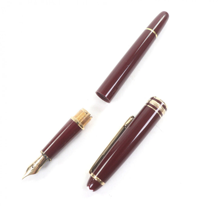 良品□MONTBLANC モンブラン マイスターシュテュック クラシック ペン先14K EFニブ 万年筆 ボルドー ゴールド 西ドイツ製 メンズ