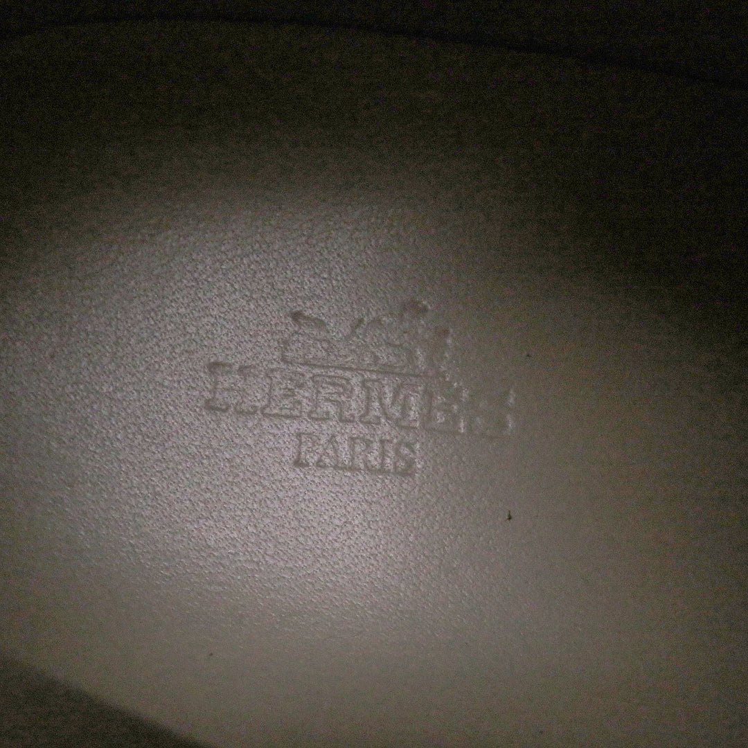 美品□HERMES エルメス レノックス コリエドシアン レースアップ レザー ハイカットスニーカー ブラック 41.5 イタリア製 メンズ