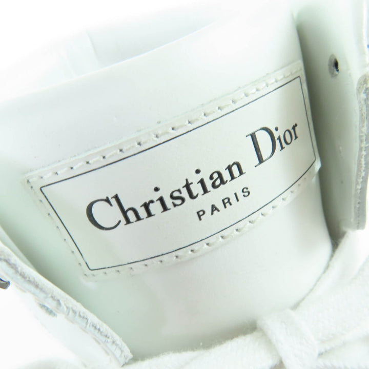 美品☆Christian Dior クリスチャンディオール DIOR STAR レザー ハイカットスニーカー ホワイト 36.5 箱・保袋付 イタリア製 レディース