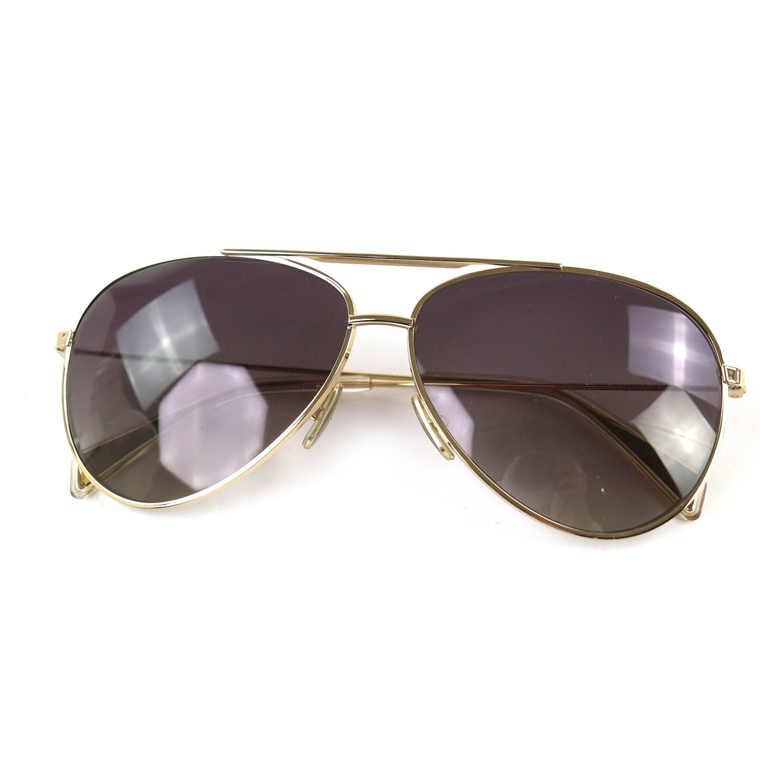 極美品△CELINE セリーヌ CL40062U ー ツーブリッジ ティアドロップ サングラス ゴールド 61□12 145 箱・ケース付き イタリア製 メンズ