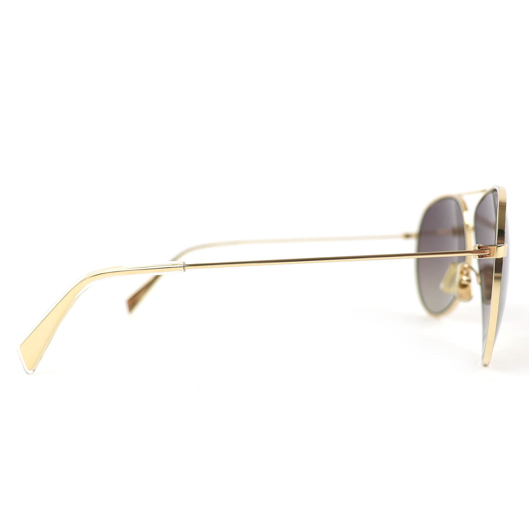 極美品△CELINE セリーヌ CL40062U ー ツーブリッジ ティアドロップ サングラス ゴールド 61□12 145 箱・ケース付き イタリア製 メンズ