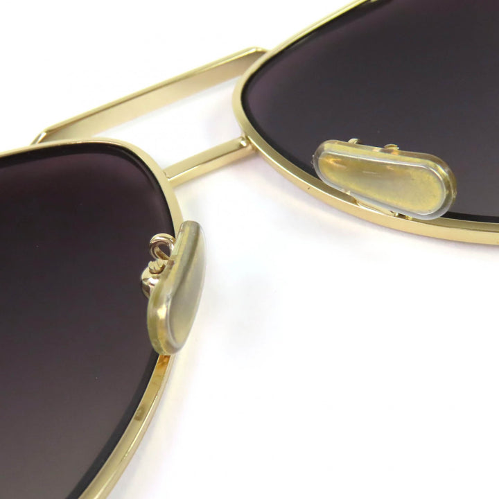 極美品△CELINE セリーヌ CL40062U ー ツーブリッジ ティアドロップ サングラス ゴールド 61□12 145 箱・ケース付き イタリア製 メンズ
