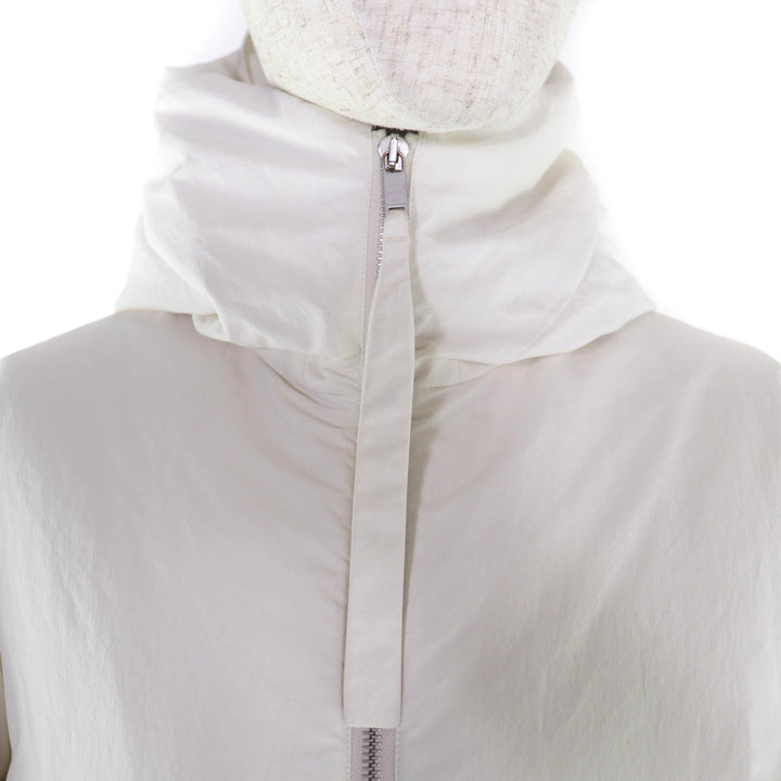 極美品★JIL SANDER+ ジルサンダープラス 22AW J40AF009 Natural 収納ポーチ付 ZIP UP フーデッド ダウンジャケット XS 伊製 正規品