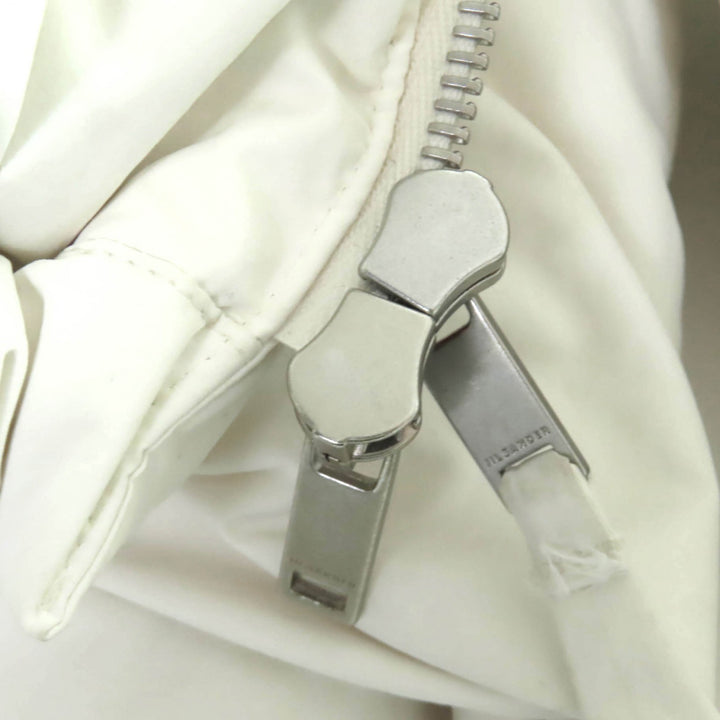 極美品★JIL SANDER+ ジルサンダープラス 22AW J40AF009 Natural 収納ポーチ付 ZIP UP フーデッド ダウンジャケット XS 伊製 正規品