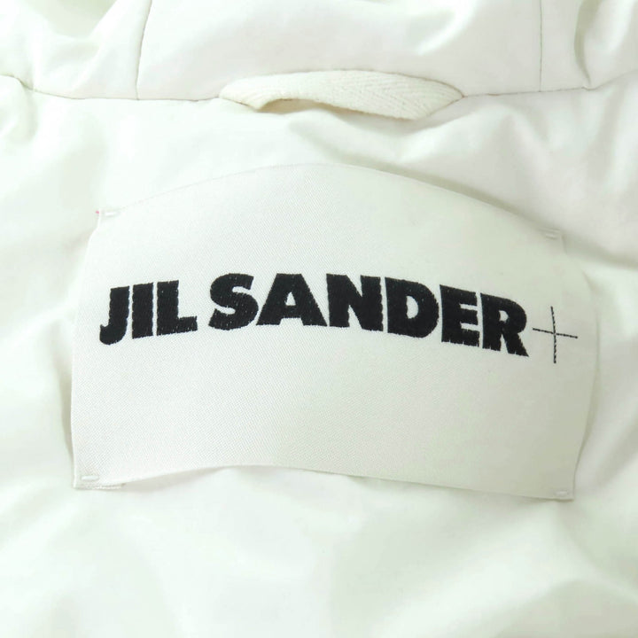 極美品★JIL SANDER+ ジルサンダープラス 22AW J40AF009 Natural 収納ポーチ付 ZIP UP フーデッド ダウンジャケット XS 伊製 正規品