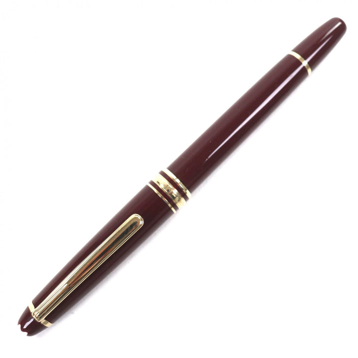 美品▼MONTBLANC モンブラン マイスターシュテュック クラシック ペン先14K Mニブ ホワイトスター 万年筆 ボルドー ゴールド ケース付き