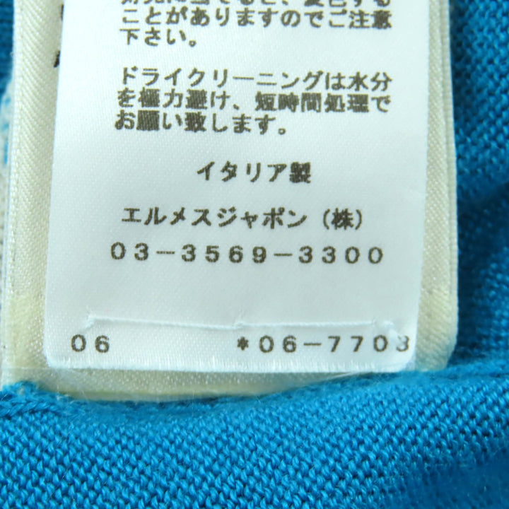 極美品★HERMES エルメス 20SS カシミヤ シルク混 セリエボタン付 シェーヌダンクル ショートスリーブ ニット カーディガン 38 正規品
