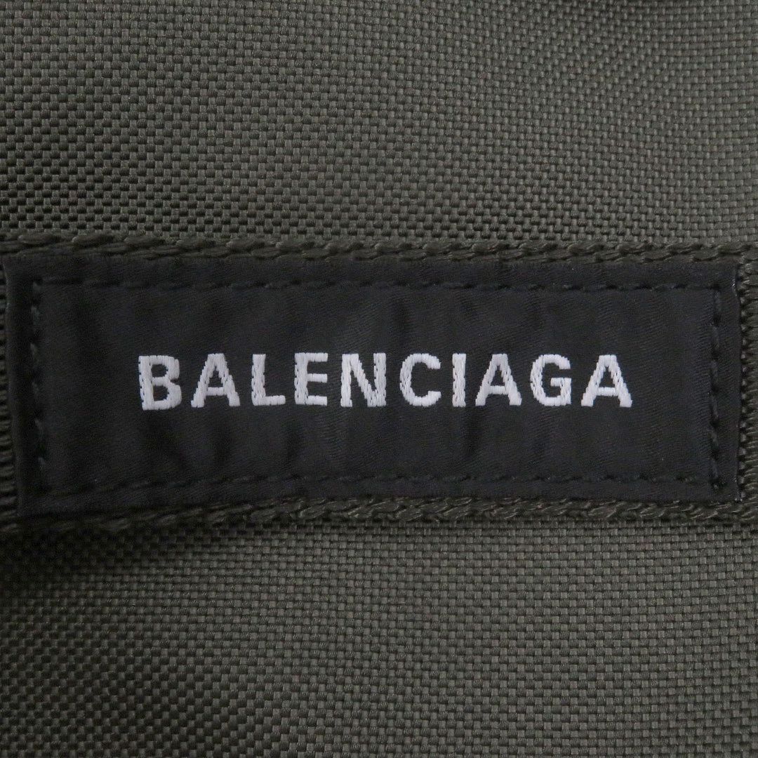 美品□BALENCIAGA バレンシアガ 644029 ARMY アーミー リサイクルポリアミド 2WAY ハンドバッグ ショルダーバッグ カーキ メンズ