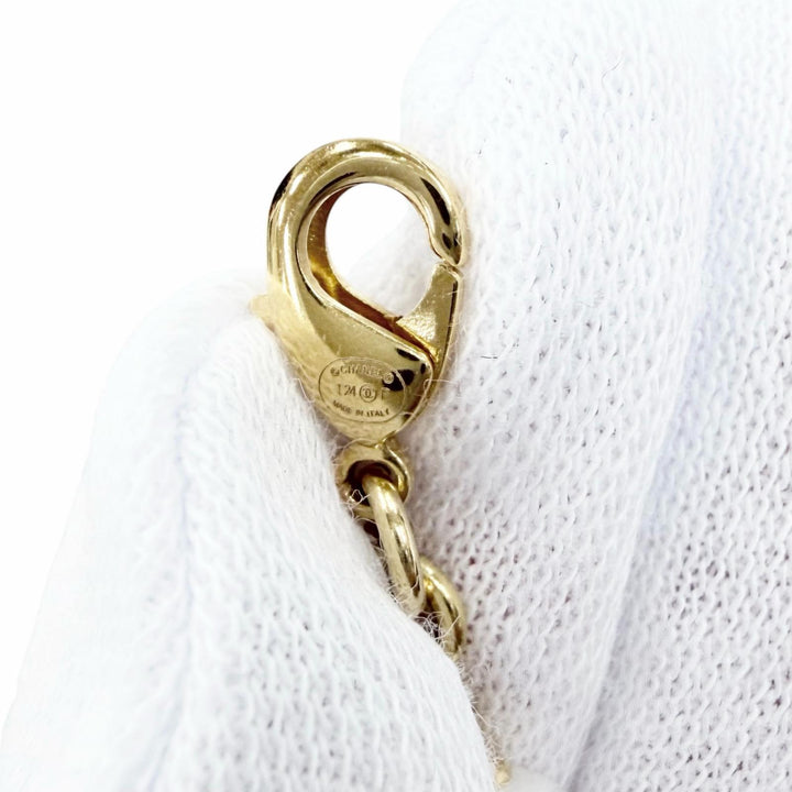 美品☆CHANEL シャネル 2024年製 I24P ココマーク ハート フェイクパール デニムデザイン ブレスレット ゴールド イタリア製 レディース