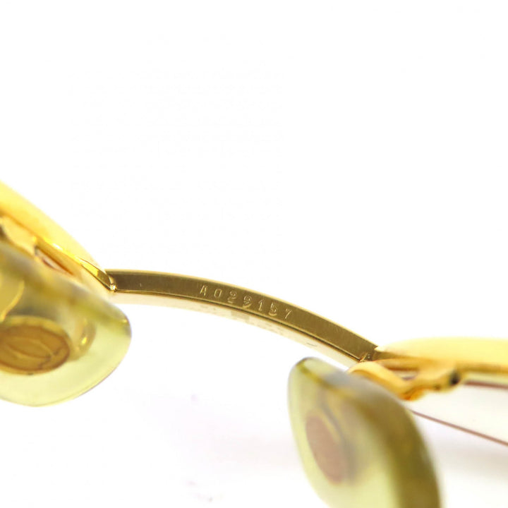 美品△Cartier カルティエ ヴィンテージ トリニティ 2Pブルージェムストーン メガネ 眼鏡 アイウェア ゴールド ボルドー 55□18 135 度入