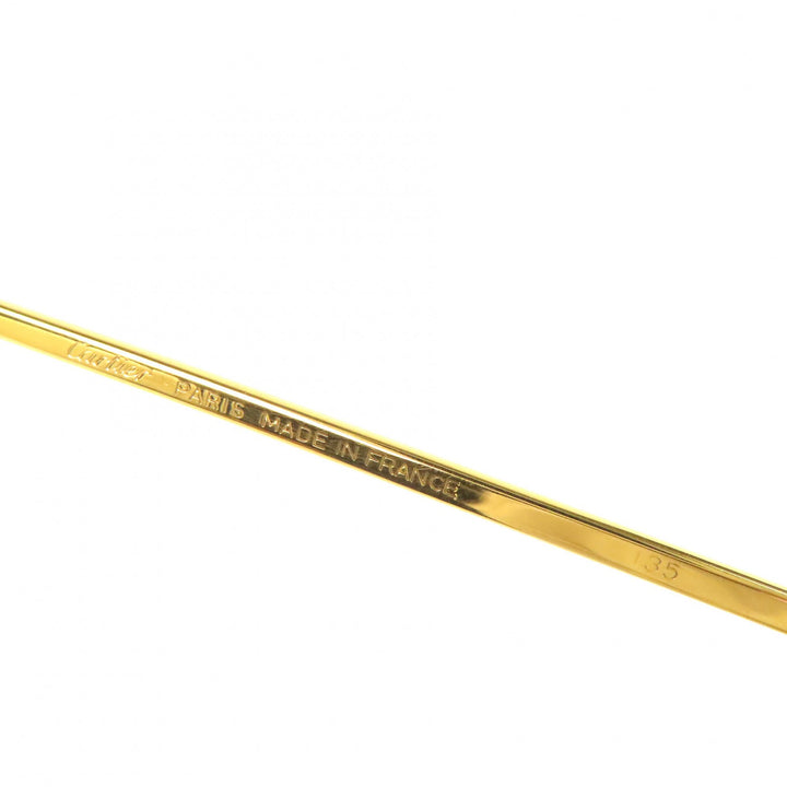 美品△Cartier カルティエ ヴィンテージ トリニティ 2Pブルージェムストーン メガネ 眼鏡 アイウェア ゴールド ボルドー 55□18 135 度入