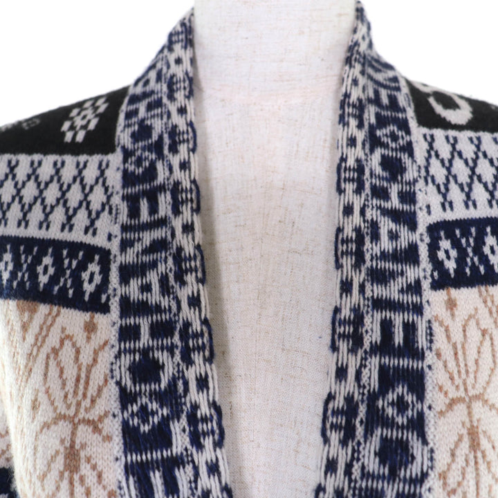 極美品☆CHANEL シャネル P65175K60935 カシミヤ100％ ココボタン ロゴ総柄 長袖ニット ロング カーディガン 38 正規品 レディース