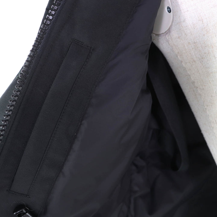 良品★CANADA GOOSE カナダグース 2580LA ROSSCLAIR PARKA ファー・フード・ロゴワッペン付 ダウンコート ブラック S/P カナダ製 正規品