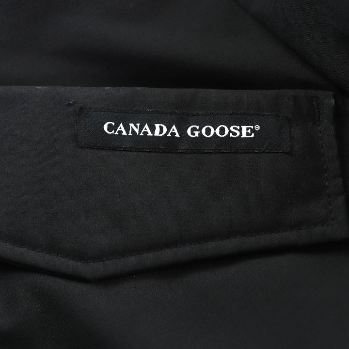 良品★CANADA GOOSE カナダグース 2580LA ROSSCLAIR PARKA ファー・フード・ロゴワッペン付 ダウンコート ブラック S/P カナダ製 正規品