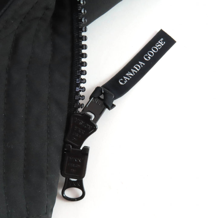 良品★CANADA GOOSE カナダグース 2580LA ROSSCLAIR PARKA ファー・フード・ロゴワッペン付 ダウンコート ブラック S/P カナダ製 正規品