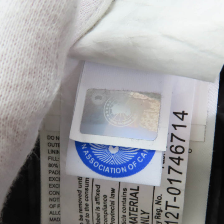 良品★CANADA GOOSE カナダグース 2580LA ROSSCLAIR PARKA ファー・フード・ロゴワッペン付 ダウンコート ブラック S/P カナダ製 正規品