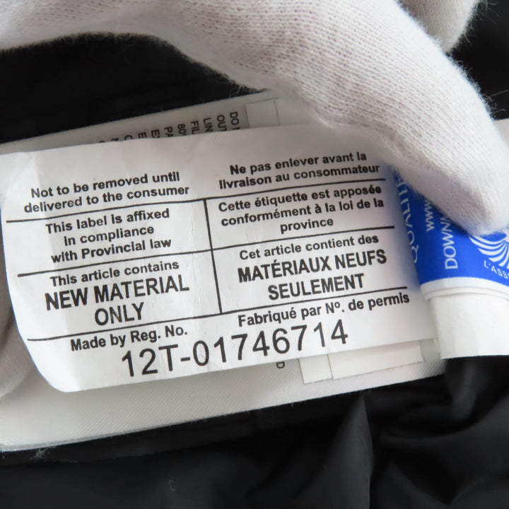 良品★CANADA GOOSE カナダグース 2580LA ROSSCLAIR PARKA ファー・フード・ロゴワッペン付 ダウンコート ブラック S/P カナダ製 正規品