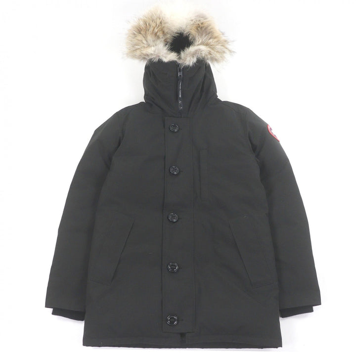 美品□CANADA GOOSE カナダグース 3438JM JASPER PARKA ジャスパー フーデッド ダウンジャケット ブラック S カナダ製 正規品 メンズ
