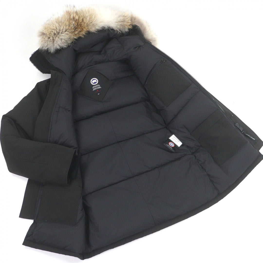 美品□CANADA GOOSE カナダグース 3438JM JASPER PARKA ジャスパー フーデッド ダウンジャケット ブラック S カナダ製 正規品 メンズ