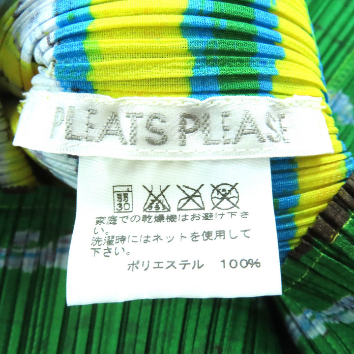 極美品△PLEATS PLEASE プリーツプリーズ イッセイミヤケ PP21-JK683 総柄デザイン クルーネック 半袖 カットソー トップス 4 正規品