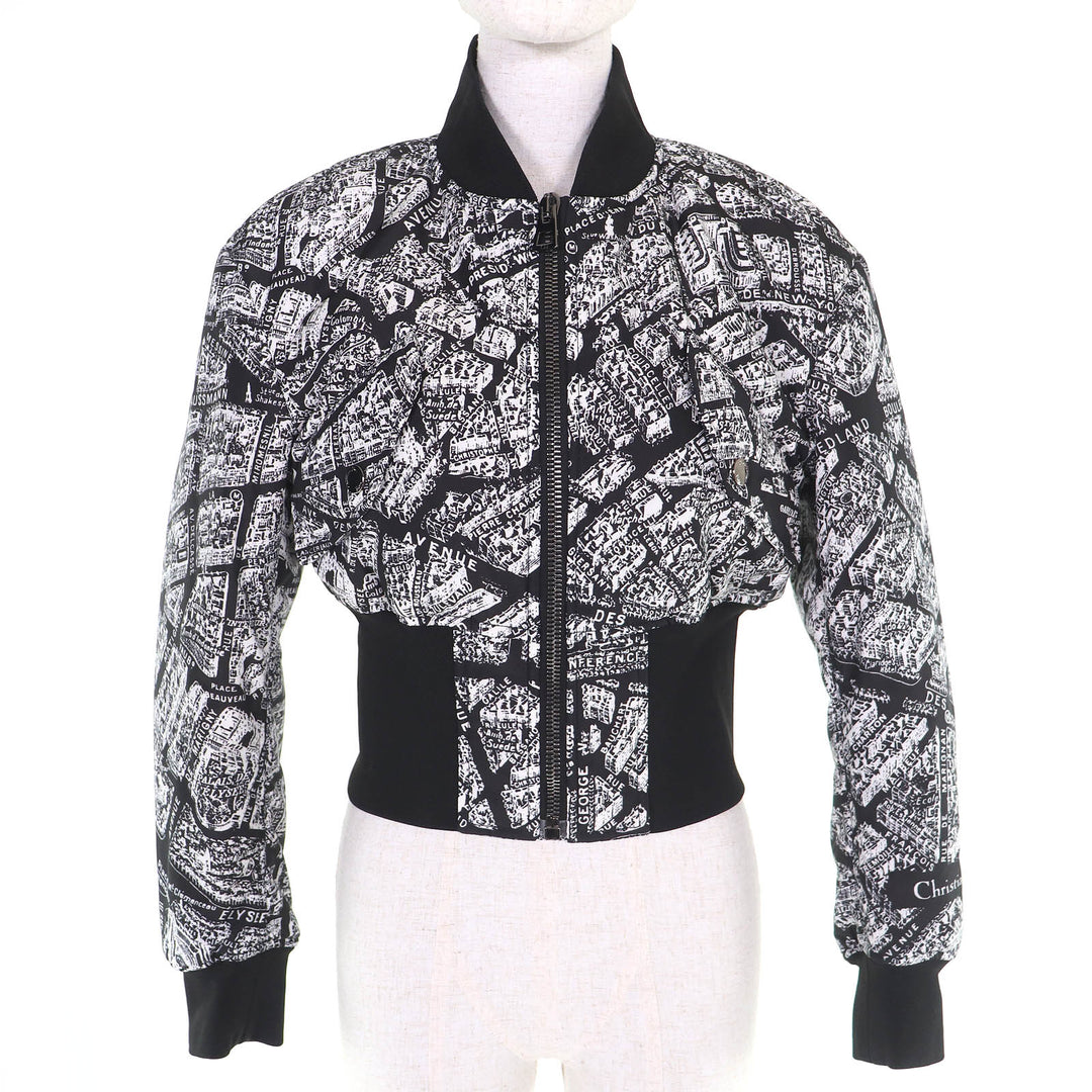 【ドンドン見直し】美品△Christian Dior クリスチャンディオール 2023年 327C14A2767 中綿入 クロップド ボンバージャケット 38 正規品