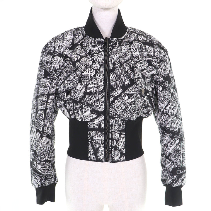 【ドンドン見直し】美品△Christian Dior クリスチャンディオール 2023年 327C14A2767 中綿入 クロップド ボンバージャケット 38 正規品